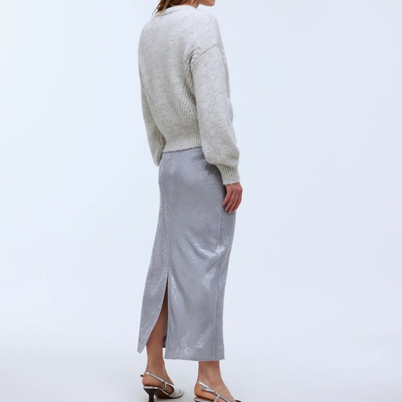 ⭐️HP⭐️ NWT Madewell Sequins Midi Skirt - Picture 4 of 8